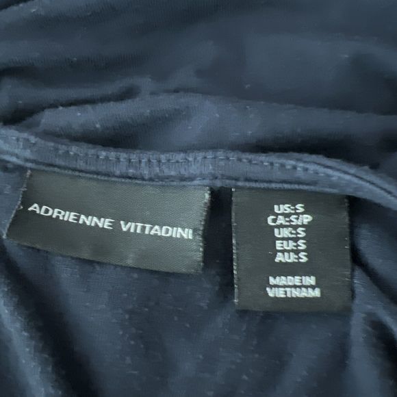 Adrienne Vittadini Dress Women Small Blue Stretch Short Sleeve Solid Casual - Picture 5 of 14